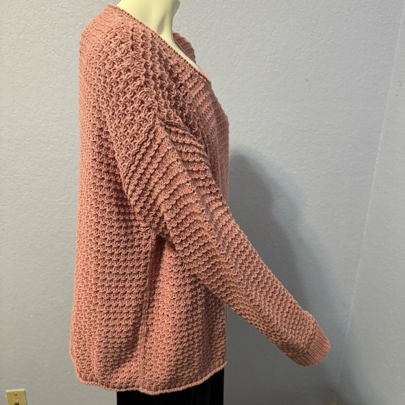 Madewell Open Stitch Auston Pullover Cotton Blend Sweater - Picture 3 of 5